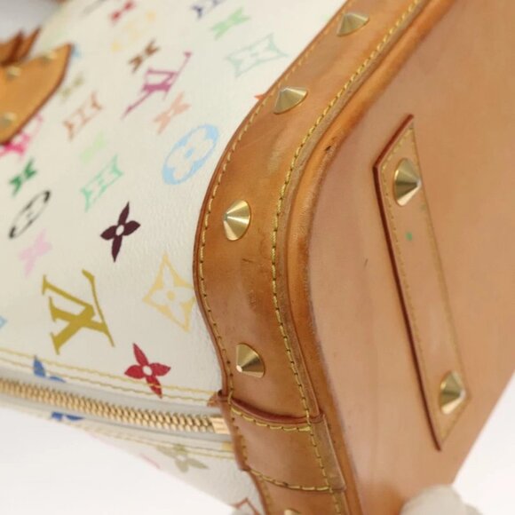LOUIS VUITTON Monogram Multicolor Alma Hand Bag White - Picture 8 of 16